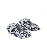 Dolce & Gabbana White Logo Print Nylon Slip On Flats Shoes