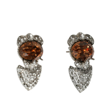 Dolce & Gabbana Silver Crystal Stone 925 Sterling Earrings
