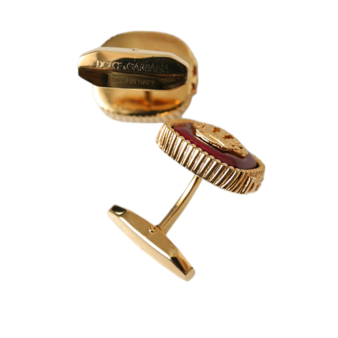 Dolce & Gabbana Gold Plated Crown Sterling Silver 925 Cufflink