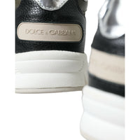 Dolce & Gabbana Multicolor Leather Suede Low Top Sneakers Shoes