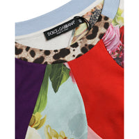 Dolce & Gabbana Multicolor Patchwork Cotton Silk Blouse Top