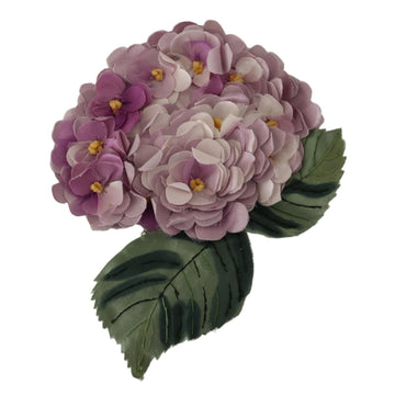 Dolce & Gabbana Elegant Purple Floral Silk Blend Brooch