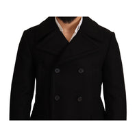 Dolce & Gabbana Elegant Black Double Breasted Trench Coat