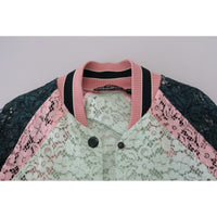 Dolce & Gabbana Elegant Floral Lace Bomber Jacket