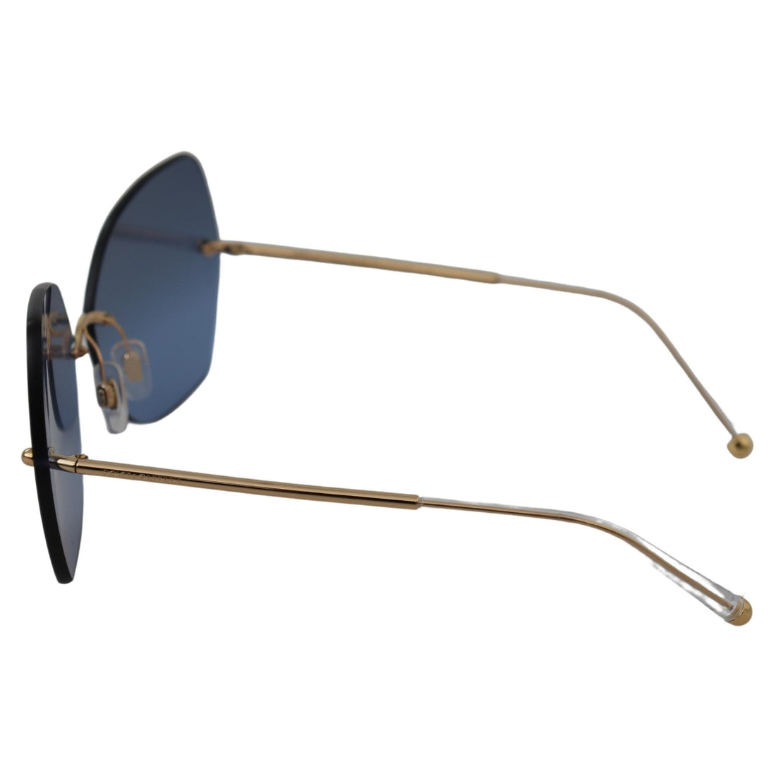 Dolce & Gabbana Elegant Gold-Blue Gradient Sunglasses