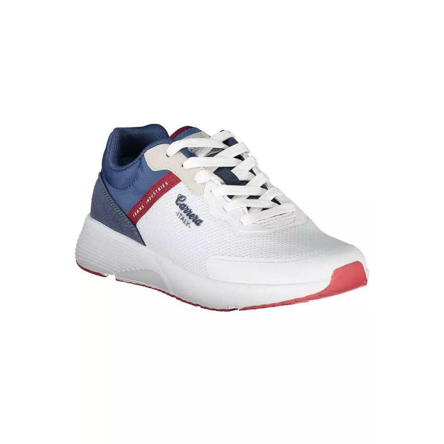 Carrera Sleek White Lace-Up Sneakers with Contrasting Accents