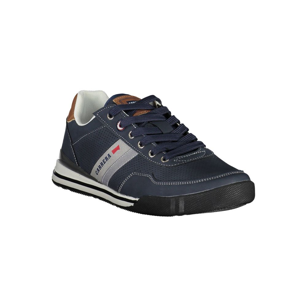 Carrera Sleek Blue Lace-Up Sneakers with Contrast Detailing