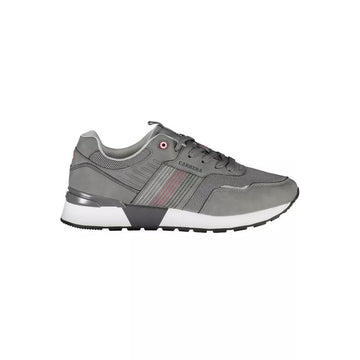Carrera Sleek Gray Sneakers with Eco-Leather Accents