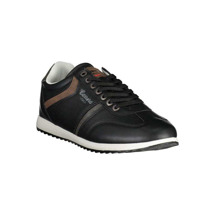Carrera Sleek Black Eco-Leather Sneakers