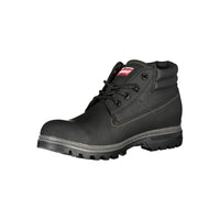 Carrera Sleek Black Laced Boots with Contrast Details
