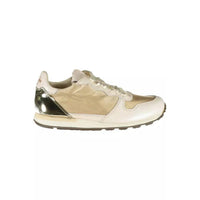 Diadora Beige Lace-Up Sneaker with Contrasting Details