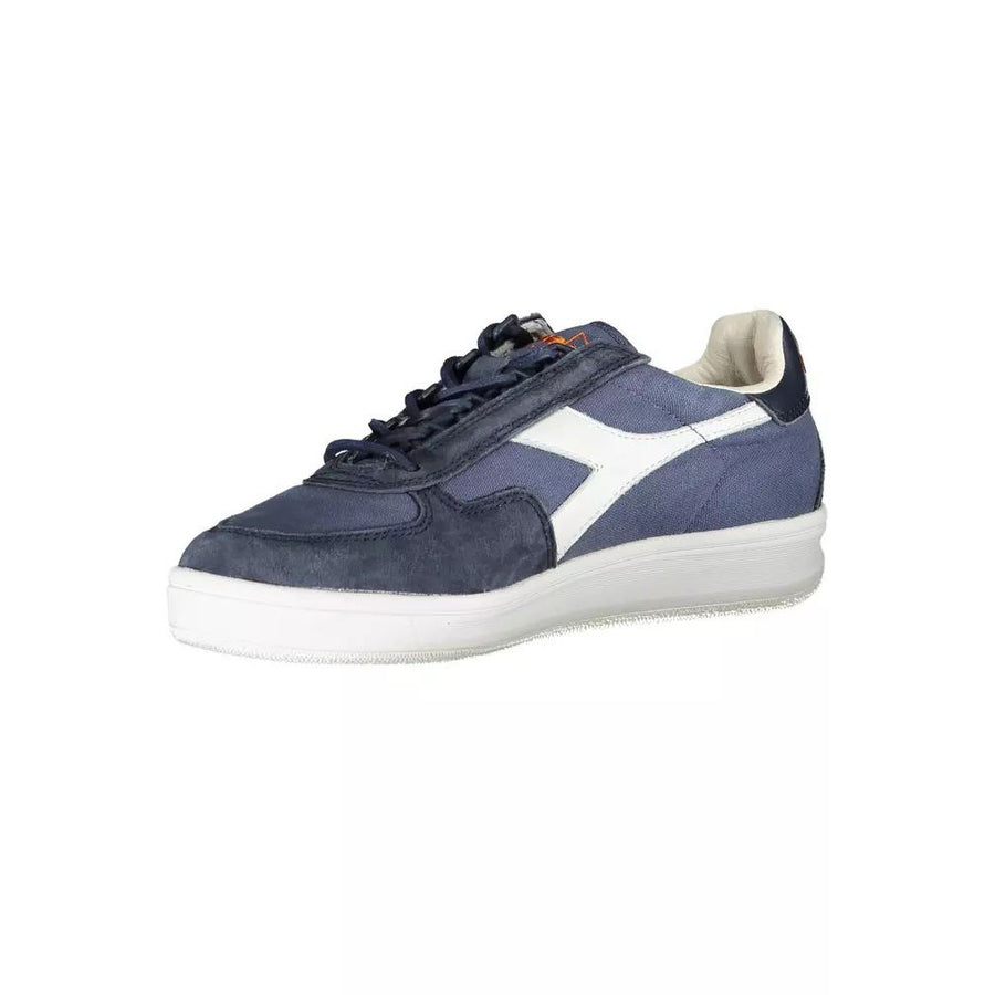 Diadora Blue Contrasting Lace-Up Luxury Sneakers