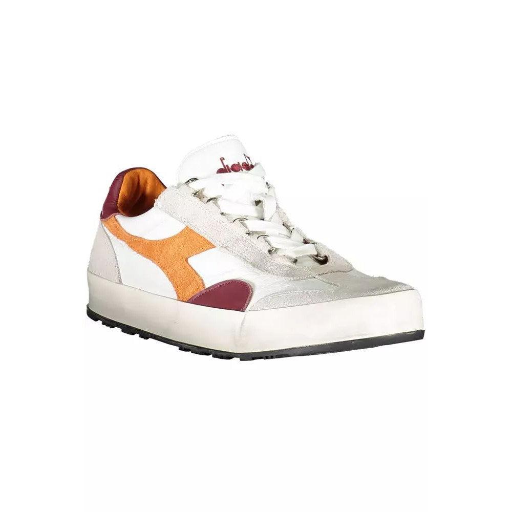Diadora Chic White Sporty Lace-Up Sneakers