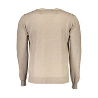 Harmont & Blaine Beige Wool Crew Neck Luxury Sweater