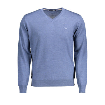 Harmont & Blaine Elegant V-Neck Wool Sweater in Blue