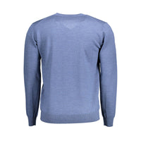Harmont & Blaine Elegant V-Neck Wool Sweater in Blue
