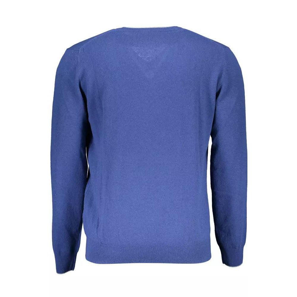 Harmont & Blaine Dapper V-Neck Sweater with Contrasting Details