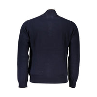 Harmont & Blaine Elegant Contrast Detail Half Zip Sweater