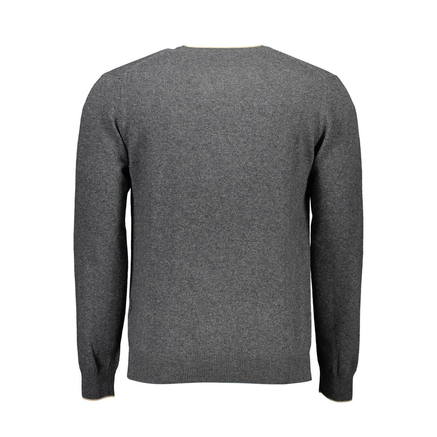 Harmont & Blaine Elegant V-Neck Sweater with Contrast Details
