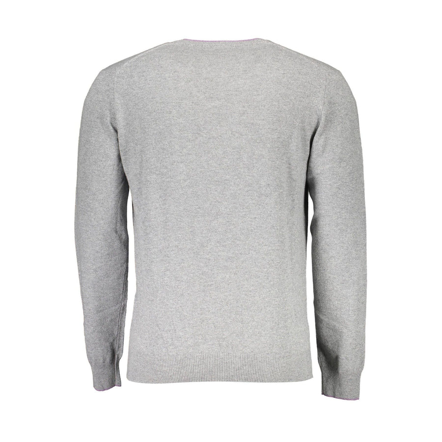 Harmont & Blaine Elegant V-Neck Sweater with Contrasting Details