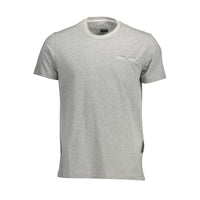 Harmont & Blaine Elegant Gray Cotton T-Shirt with Contrast Details
