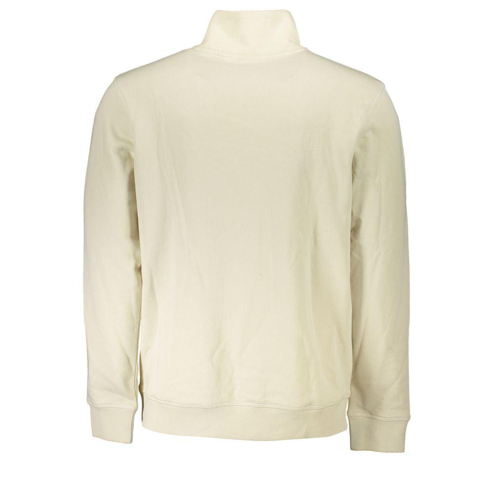Hugo Boss Beige Organic Cotton Half-Zip Sweater