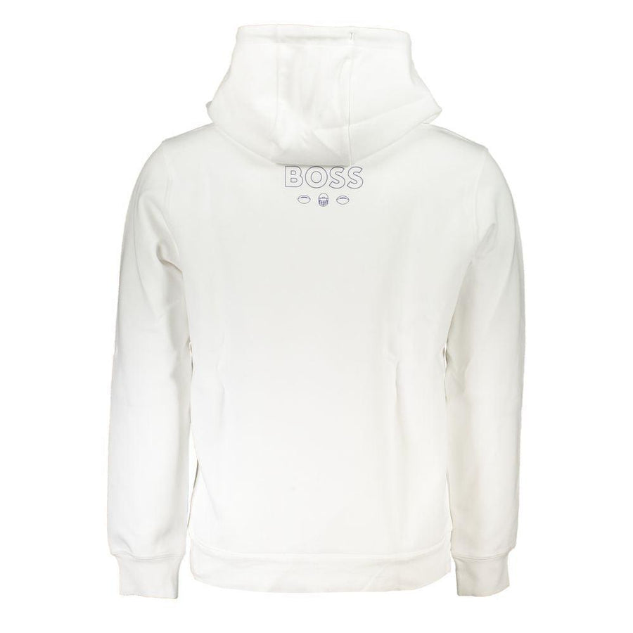 Hugo Boss Sleek White Hooded Sweatshirt for Men