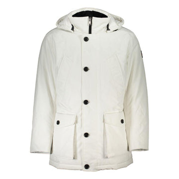 Hugo Boss Chic White OSIASS Jacket with Removable Hood