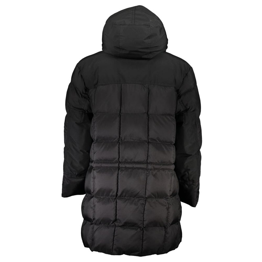 Hugo Boss Sleek Hooded Black Polyamide Jacket