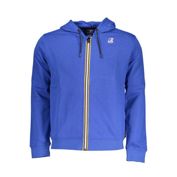 K-WAY Chic Blue Hooded Sweatshirt with Contrast Details