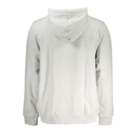 K-WAY Chic Gray Hooded Cotton Sweatshirt with Contrast Details