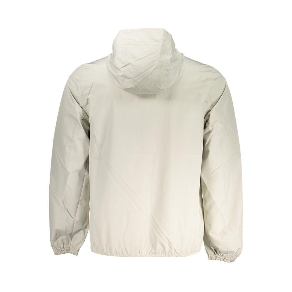 K-WAY Beige Long-Sleeve Waterproof Hooded Jacket