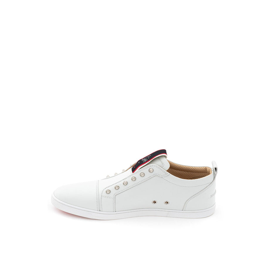 Christian Louboutin Elegant White Leather Sneaker Elegance