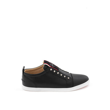 Christian Louboutin Sleek Black Leather Sneakers