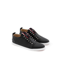 Christian Louboutin Sleek Black Leather Sneakers