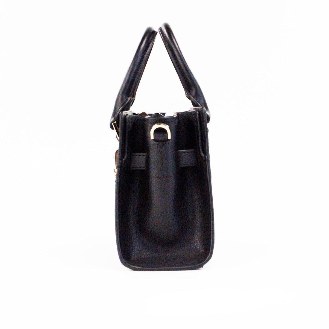 Michael Kors Hamilton XS Small Black Grained Leather Satchel Crossbody Bag Purse