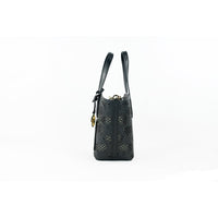 Michael Kors Kimber Small Black Leather 2-in-1 Zip Tote Messenger Bag Purse