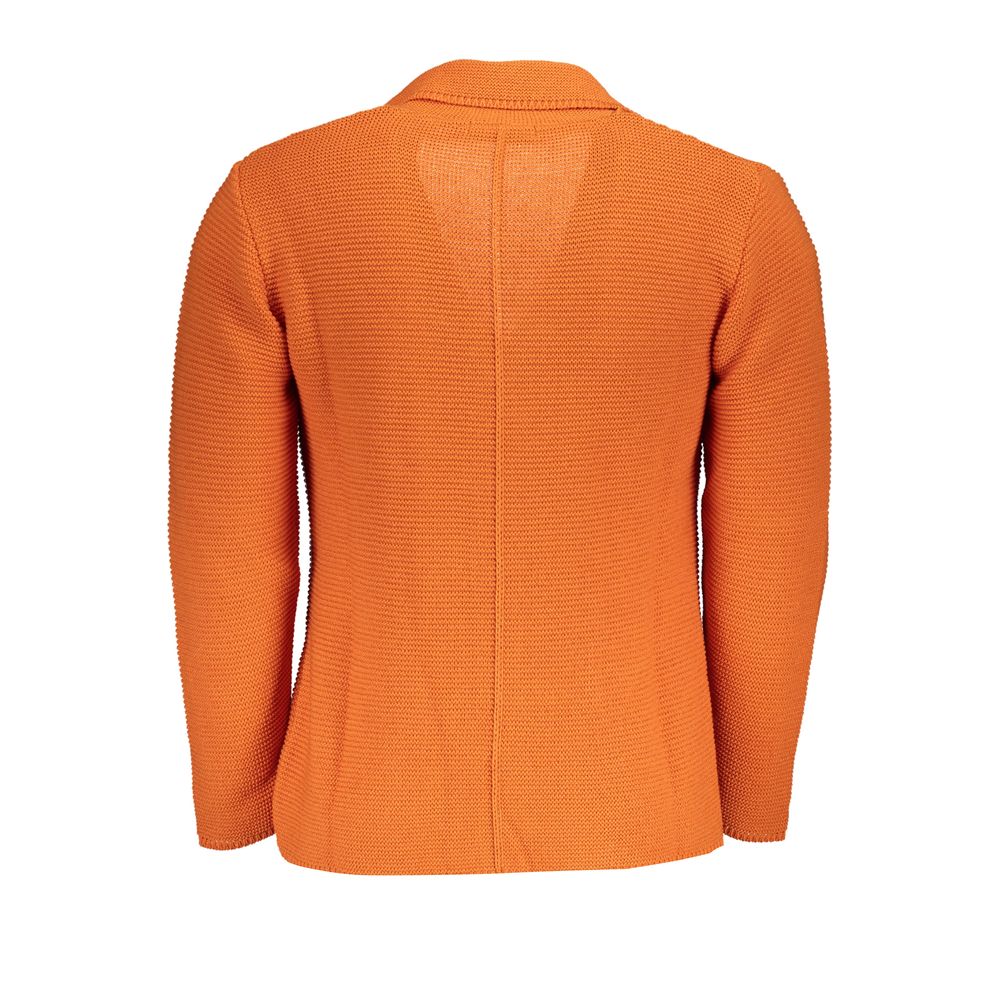 U.S. Grand Polo Orange Pocketed Cardigan Sweater