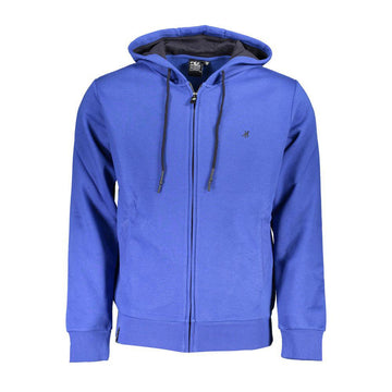 U.S. Grand Polo Elegant Hooded Zip Sweatshirt in Blue