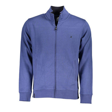 U.S. Grand Polo Classic Blue Zippered Sweatshirt with Embroidery