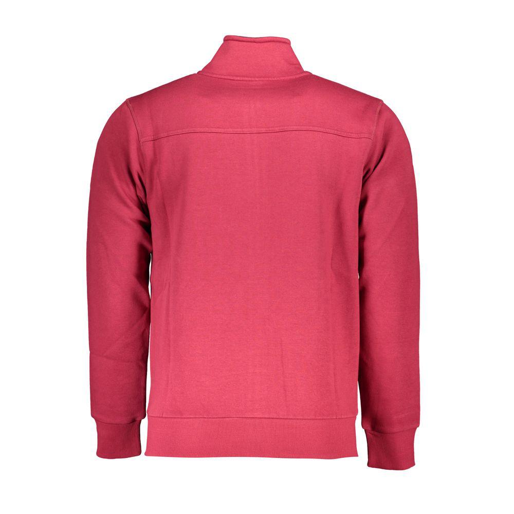 U.S. Grand Polo Chic Pink Long Sleeve Zip Sweatshirt