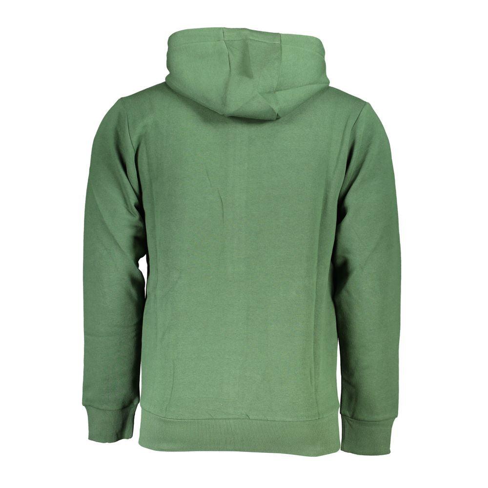U.S. Grand Polo Chic Green Hooded Sweatshirt with Elegant Embroidery