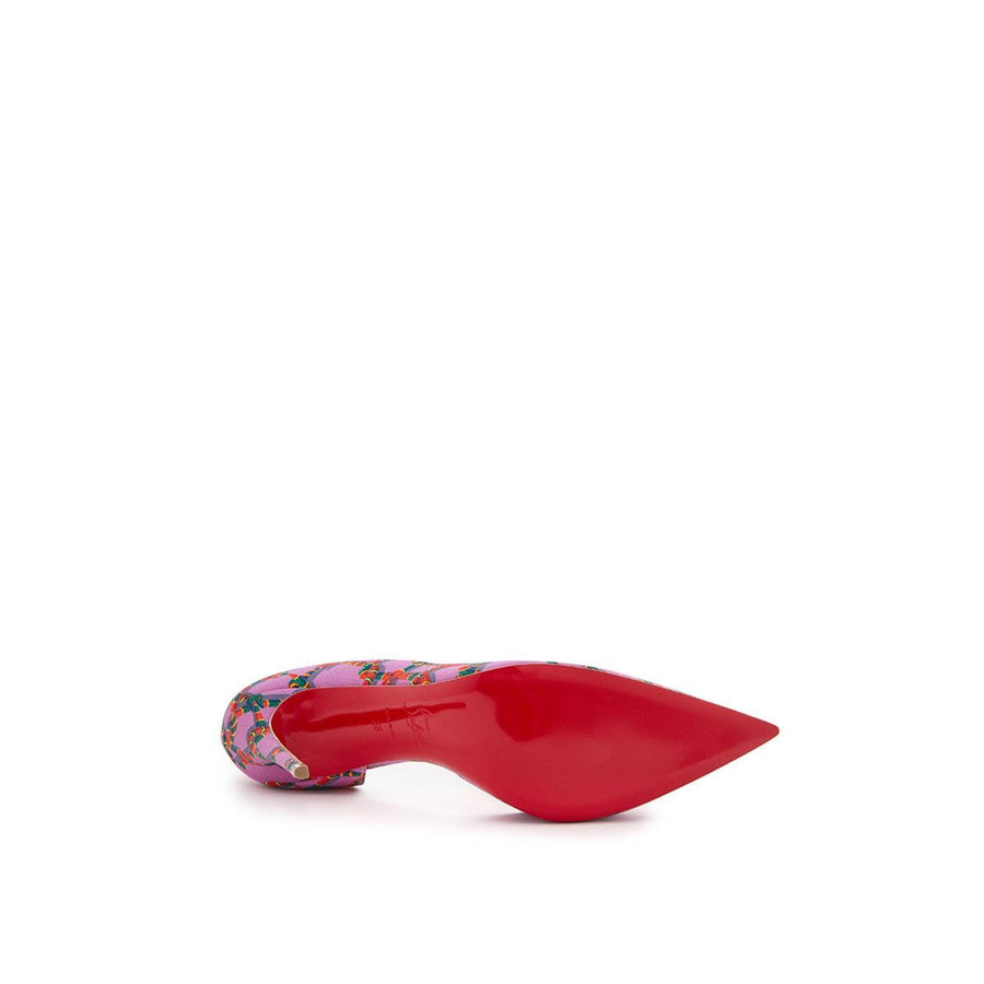 Christian Louboutin Elegant Satin Pink Pumps with Iconic Red Sole