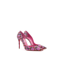 Christian Louboutin Elegant Satin Pink Pumps with Iconic Red Sole