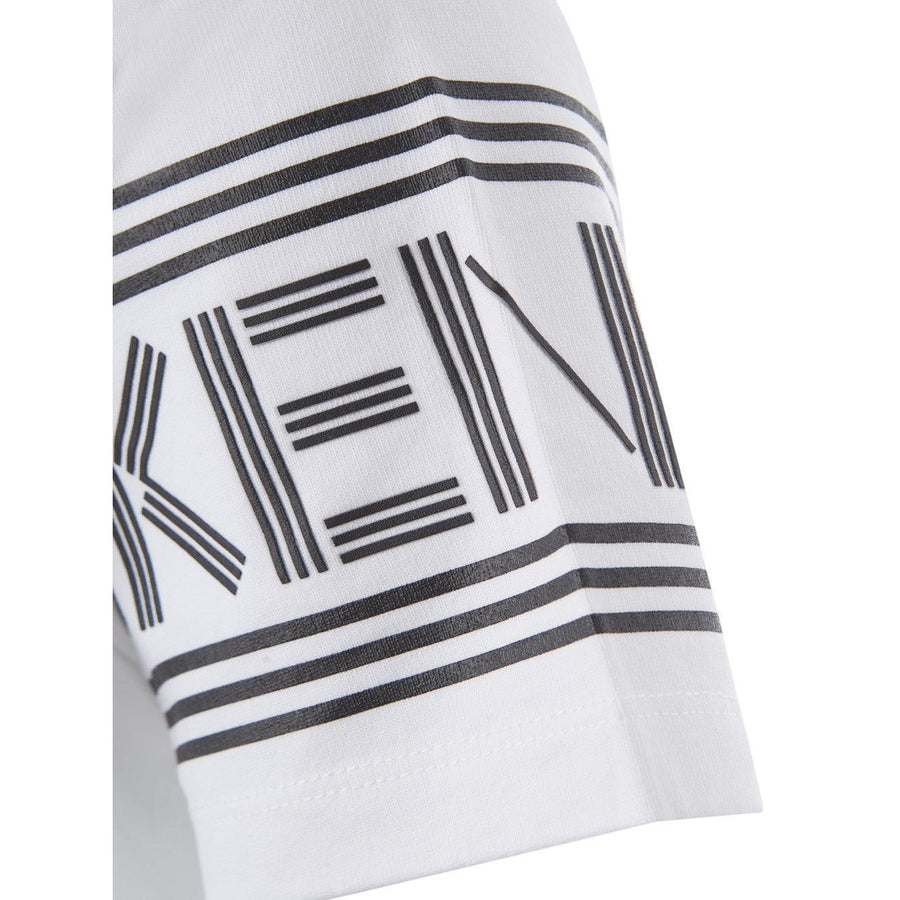 Kenzo Sleek White Logo Sleeve T-Shirt