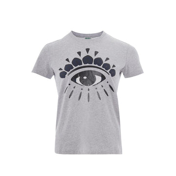 Kenzo Stylish Grey Eye Print T-Shirt