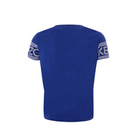 Kenzo Violet Cotton T-Shirt with Contrasting Logo on Sleeves