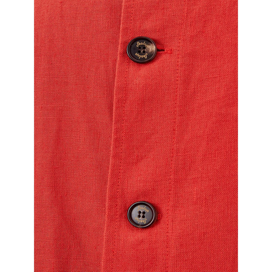 Sealup Orange Cropped Jacket in Linen Effect