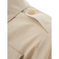 Sealup Elegant Beige Cotton Saharan Jacket