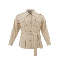 Sealup Beige Cotton Saharan Belted Jacket